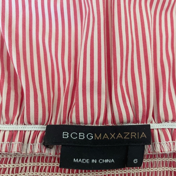 BCBG. Size 6. Red/white striped dress. - Picture 11 of 12